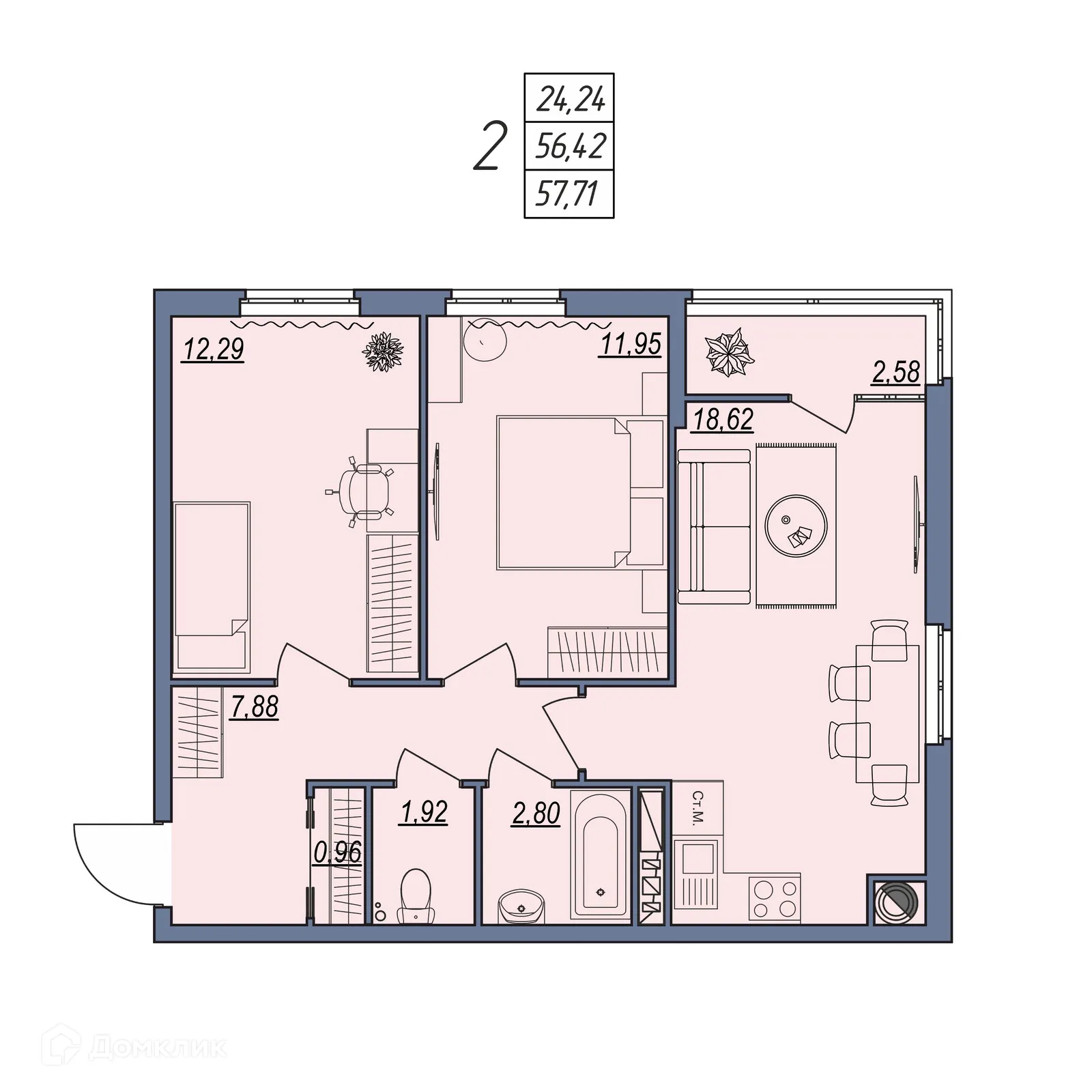 Фото квартиры в ЖК Новый