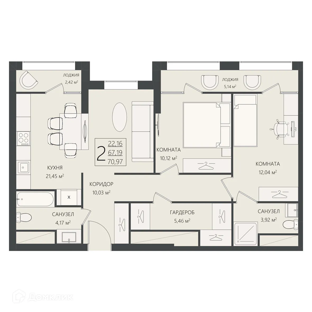 Фото квартиры в ЖК БЕРЕГ ВОЛГИ