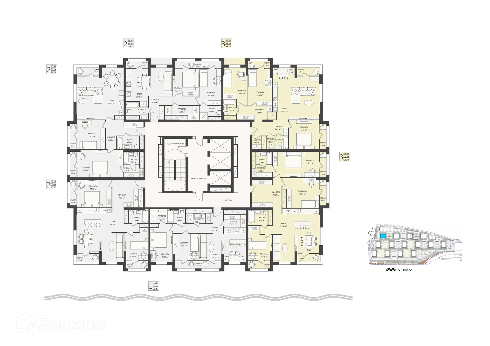 Фото квартиры в ЖК БЕРЕГ ВОЛГИ