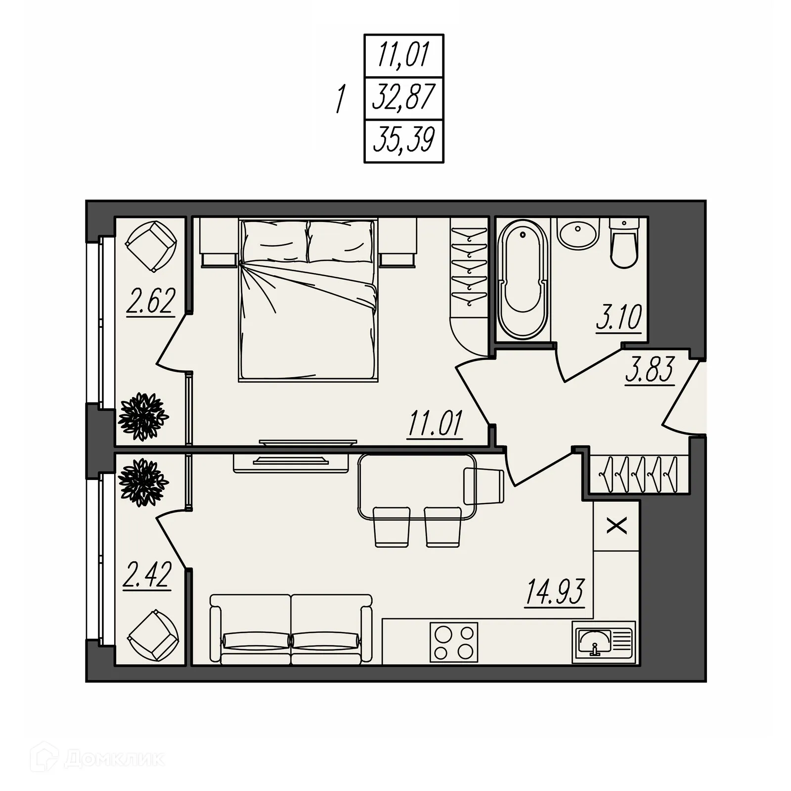 Фото квартиры в ЖК БЕРЕГ ВОЛГИ