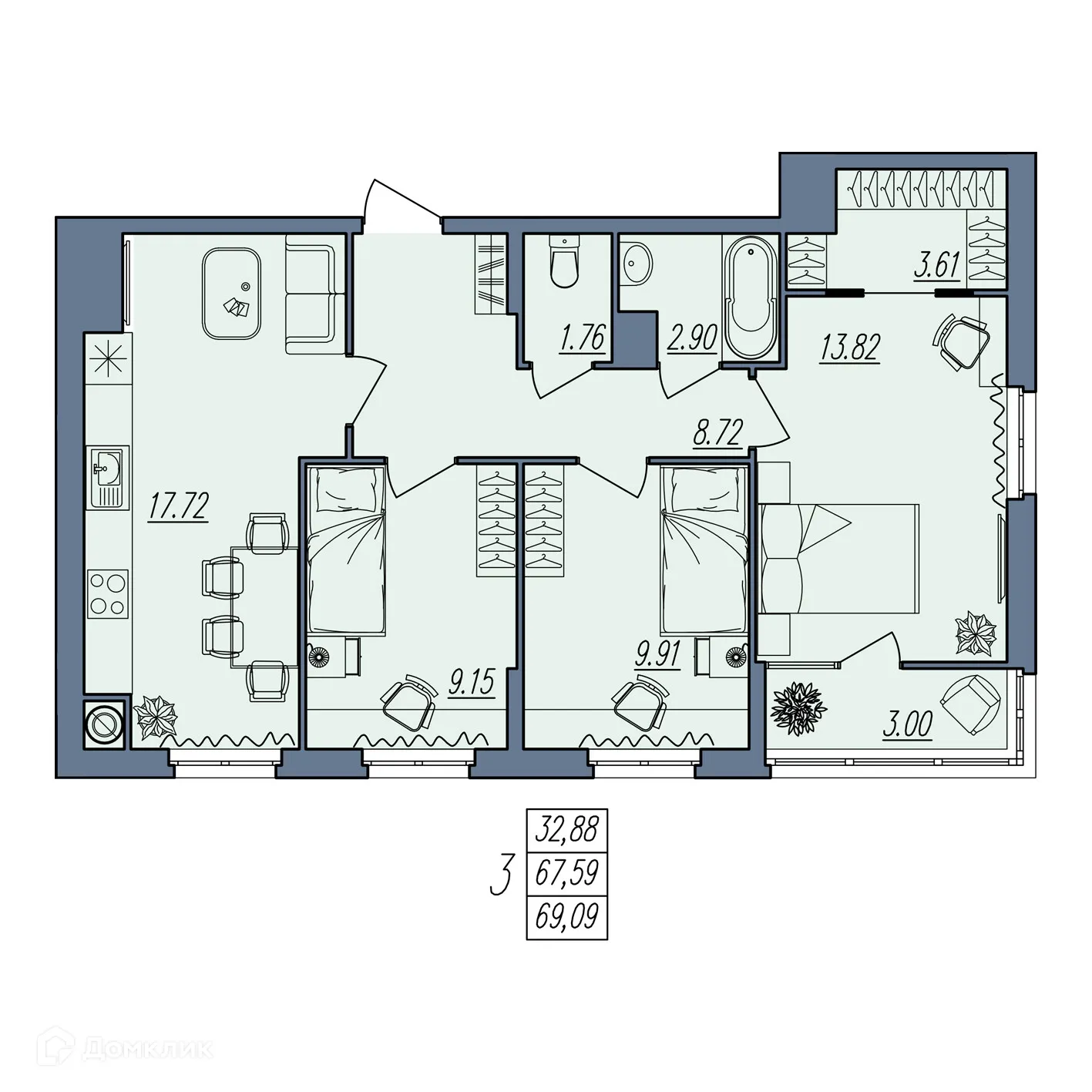 Фото квартиры в ЖК Новый