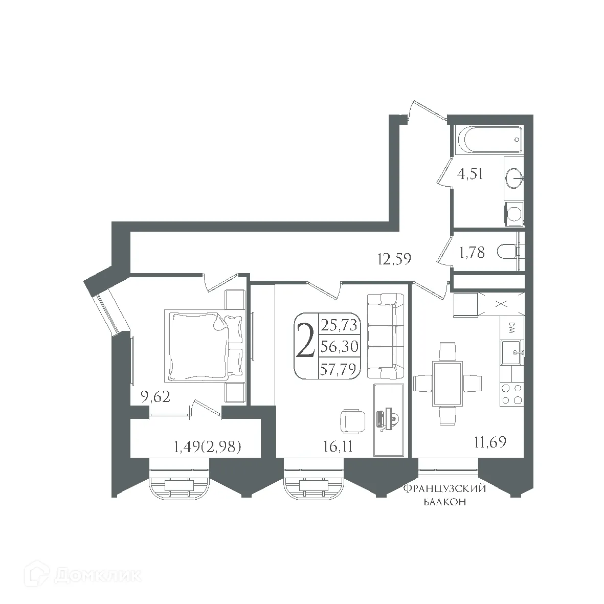Фото квартиры в ЖК DOLCE VITA