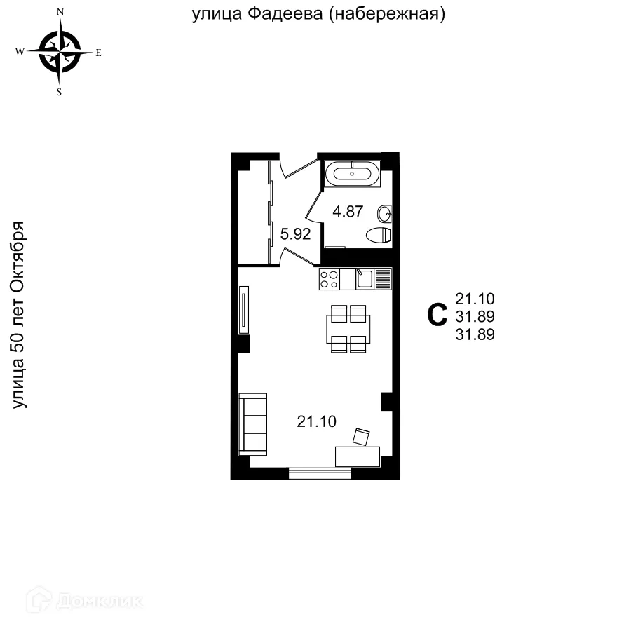 Фото квартиры в ЖК Дом по ул. 50 лет Октября