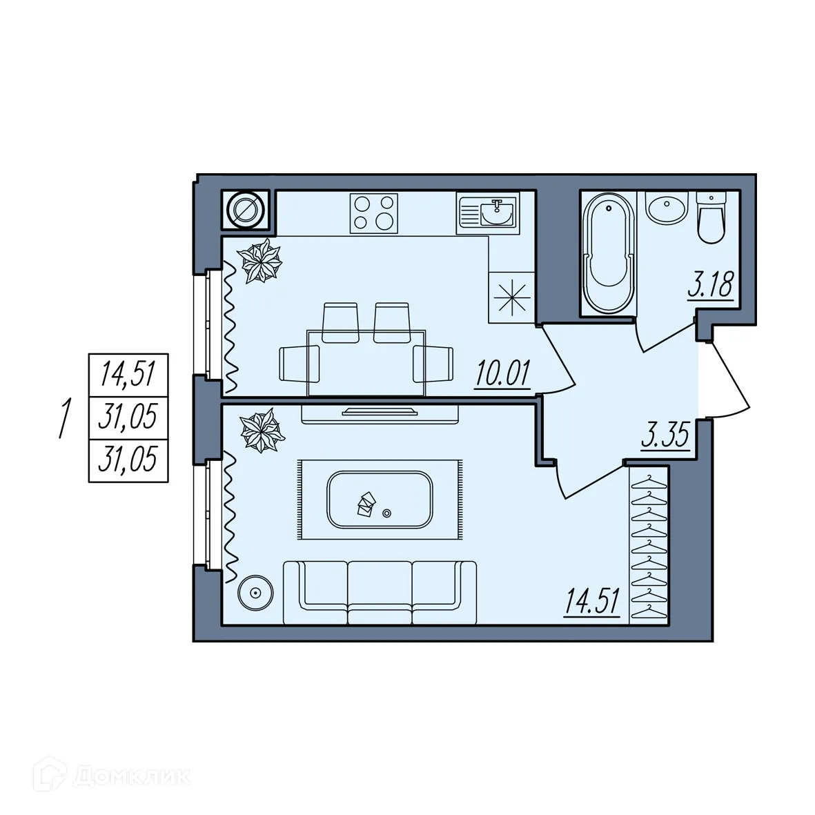 Фото квартиры в ЖК Новый