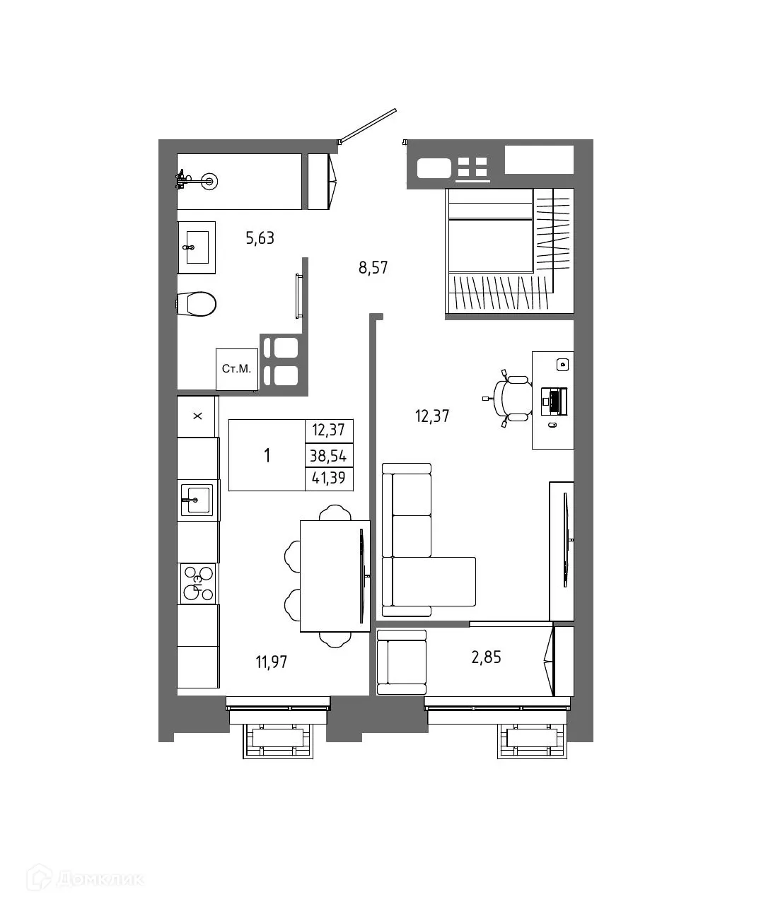 Фото квартиры в ЖК ОМЕГА