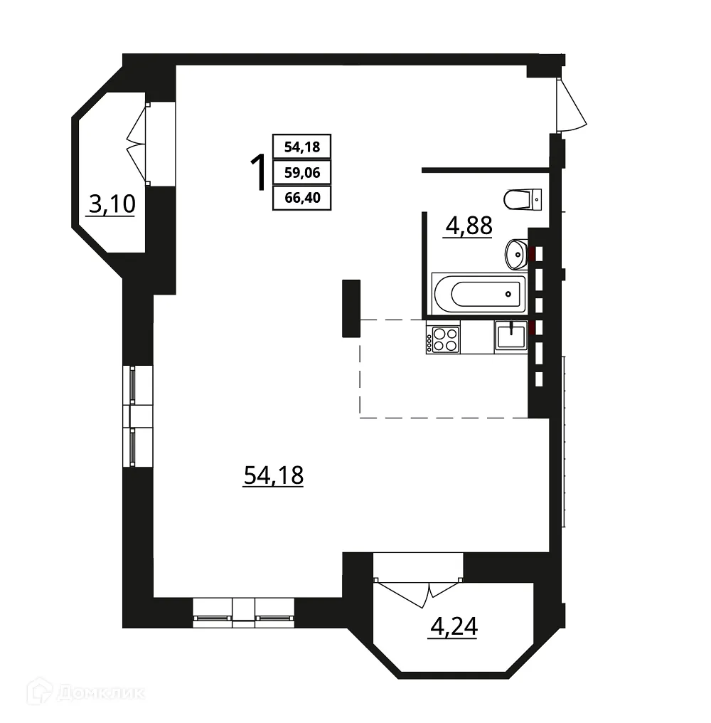 Фото квартиры в ЖК "Резиденция"