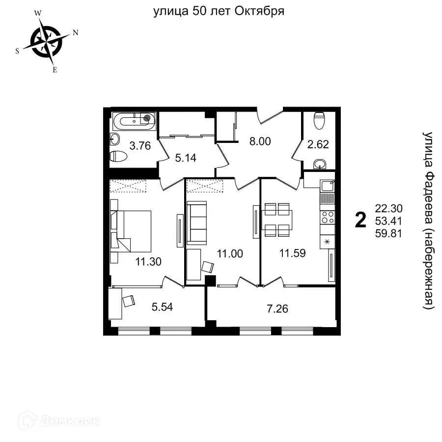 Фото квартиры в ЖК Дом по ул. 50 лет Октября