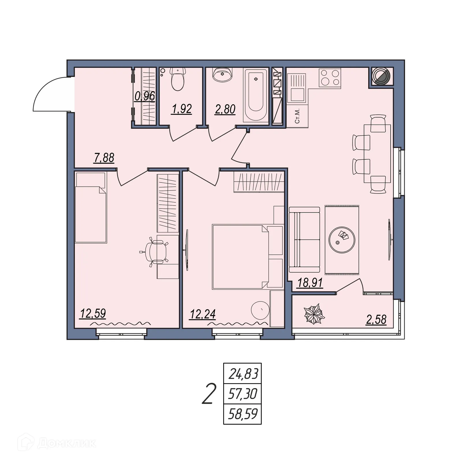 Фото квартиры в ЖК Новый
