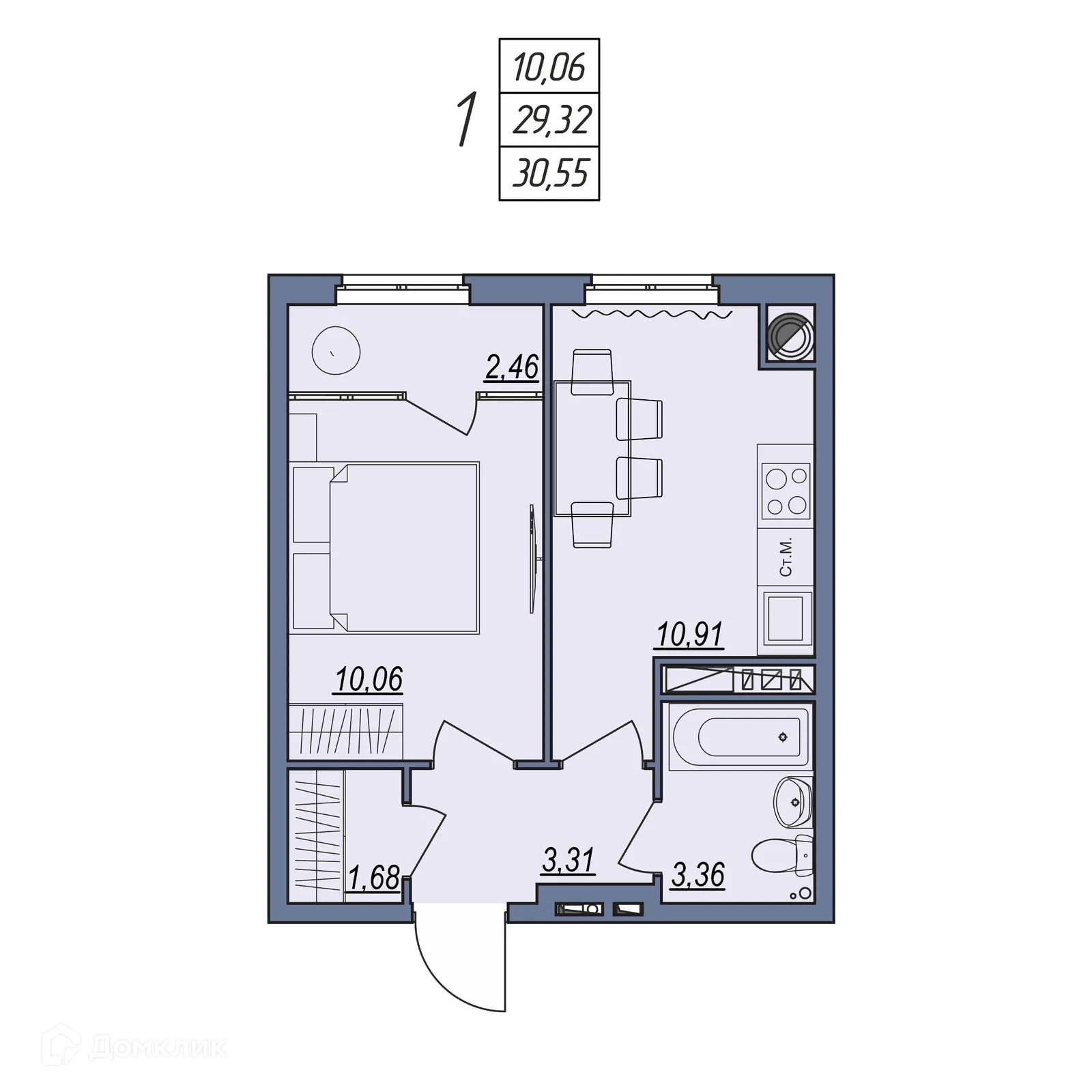 Фото квартиры в ЖК Новый