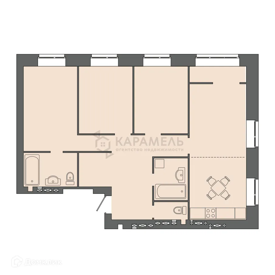 Фото квартиры в ЖК КАРАМЕЛЬ