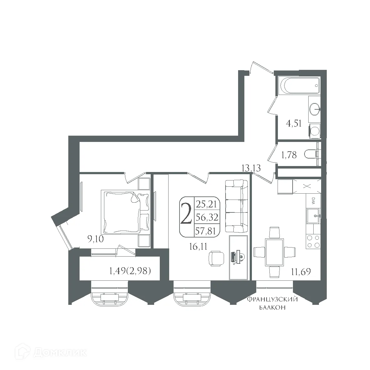 Фото квартиры в ЖК DOLCE VITA