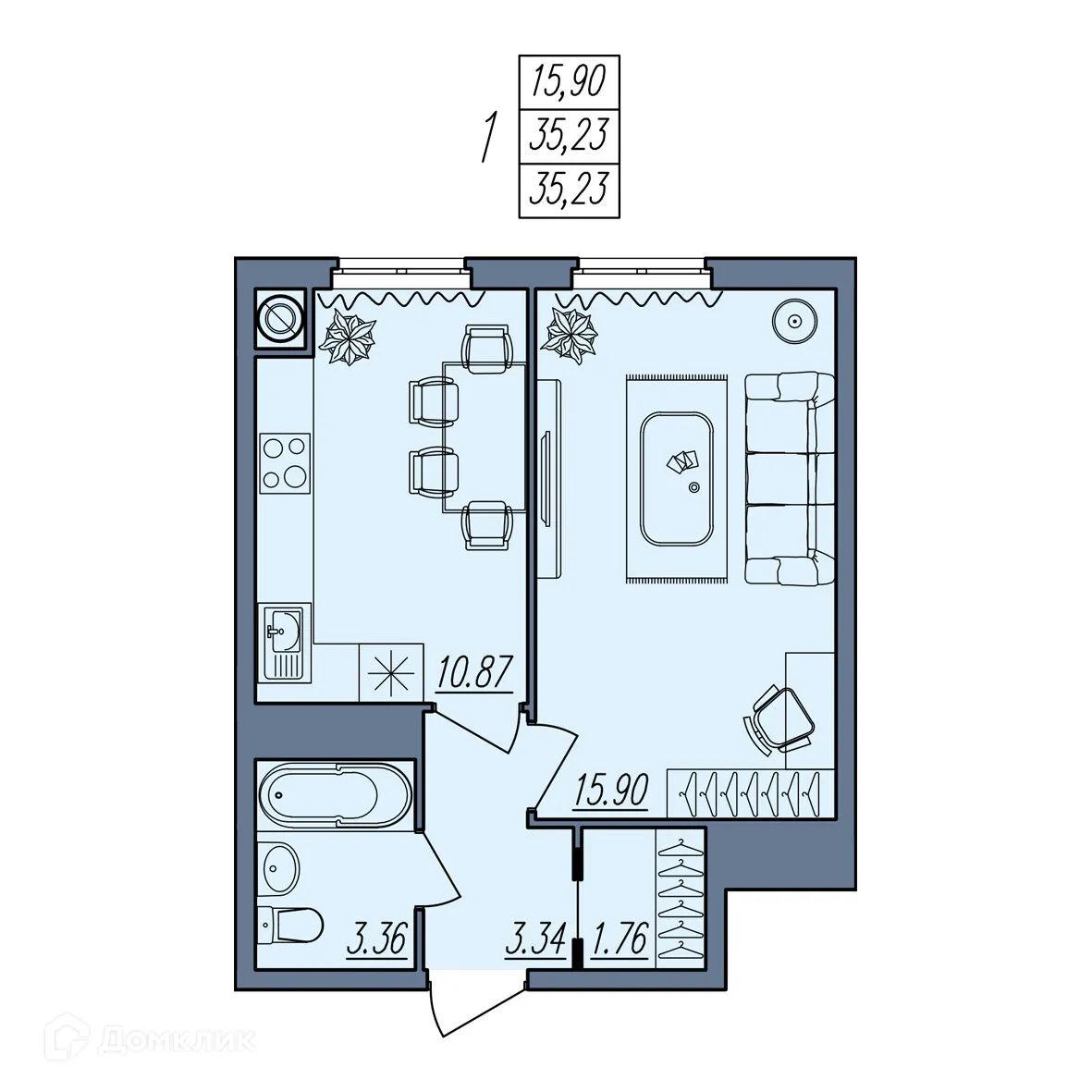 Фото квартиры в ЖК Новый