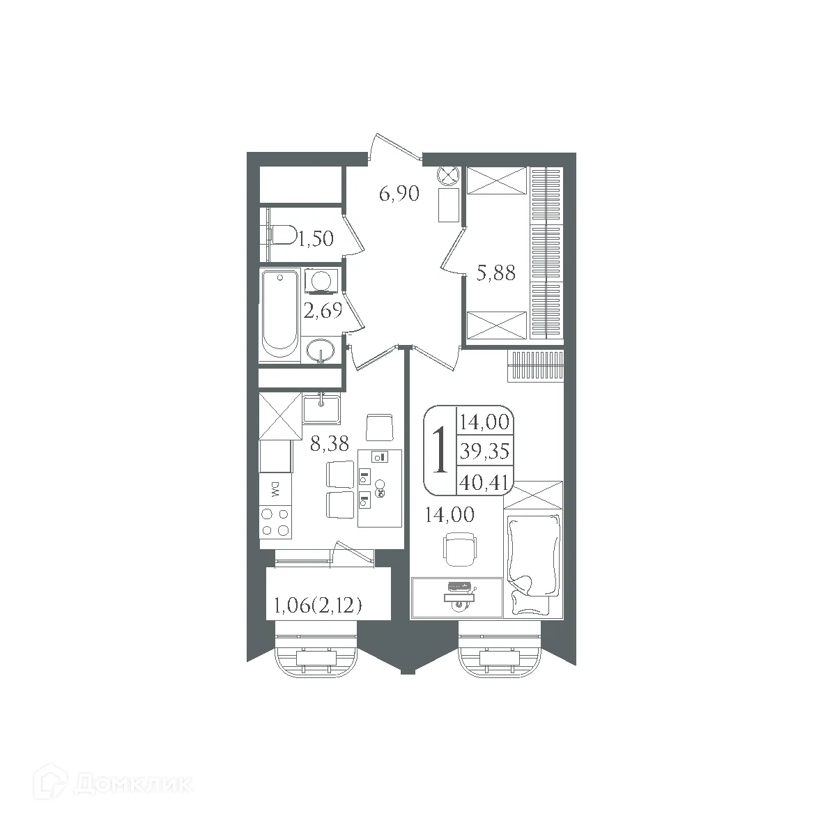 Фото квартиры в ЖК DOLCE VITA