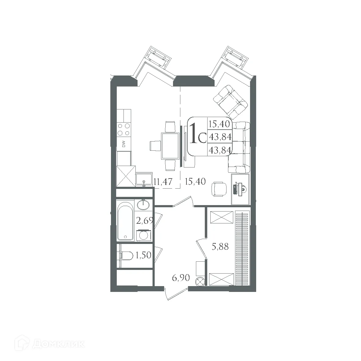 Фото квартиры в ЖК DOLCE VITA