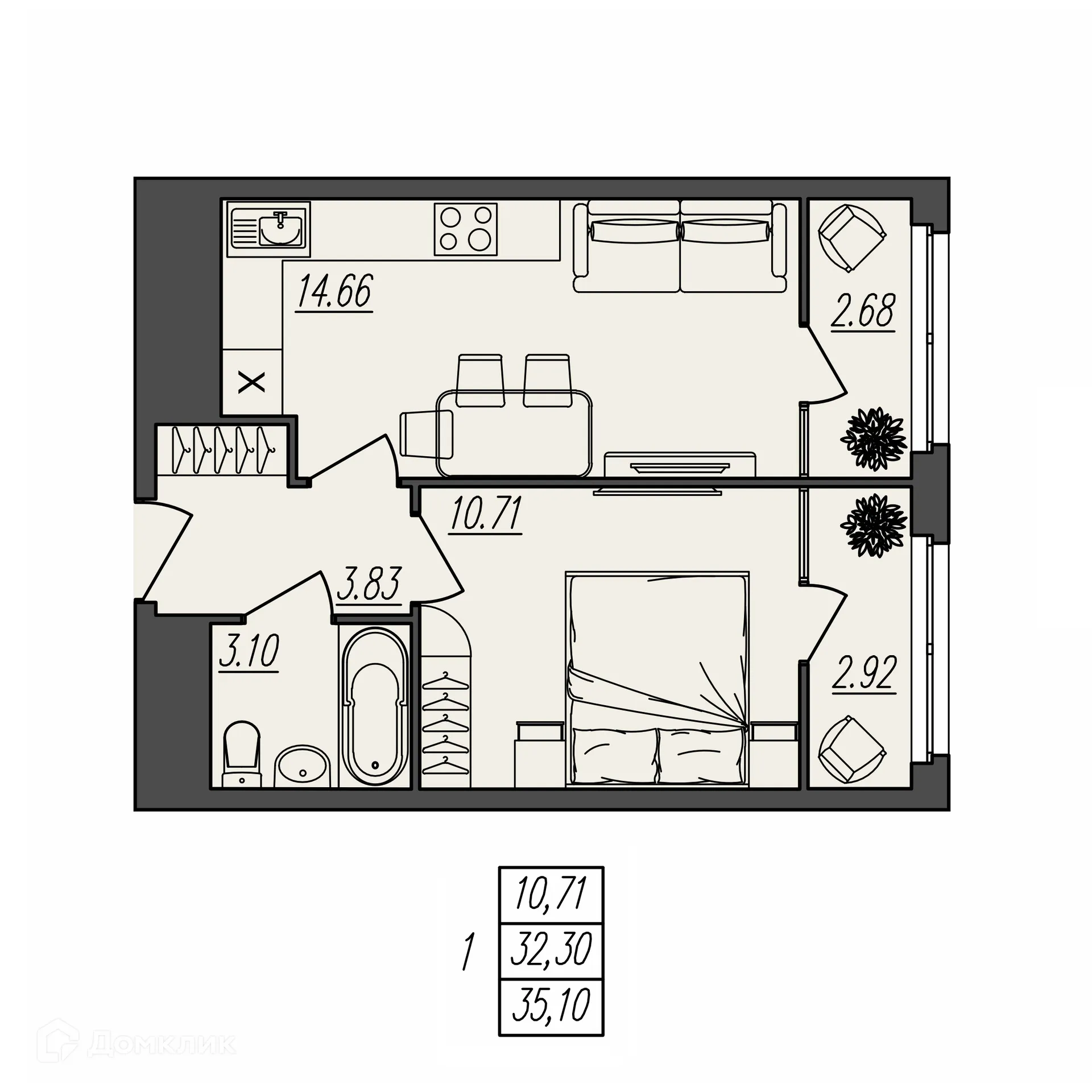 Фото квартиры в ЖК БЕРЕГ ВОЛГИ