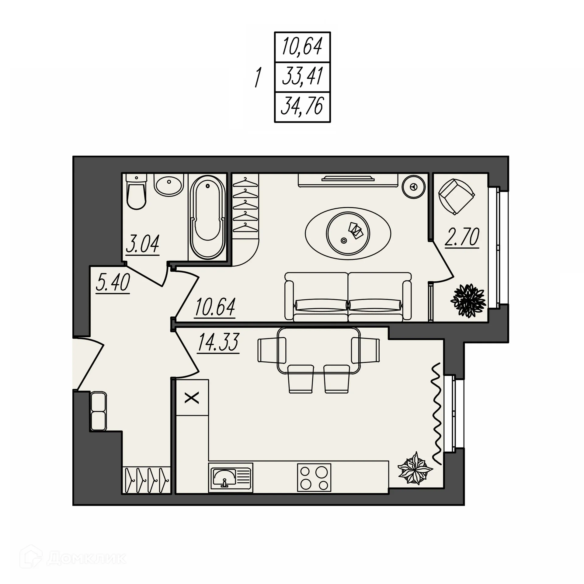 Фото квартиры в ЖК БЕРЕГ ВОЛГИ