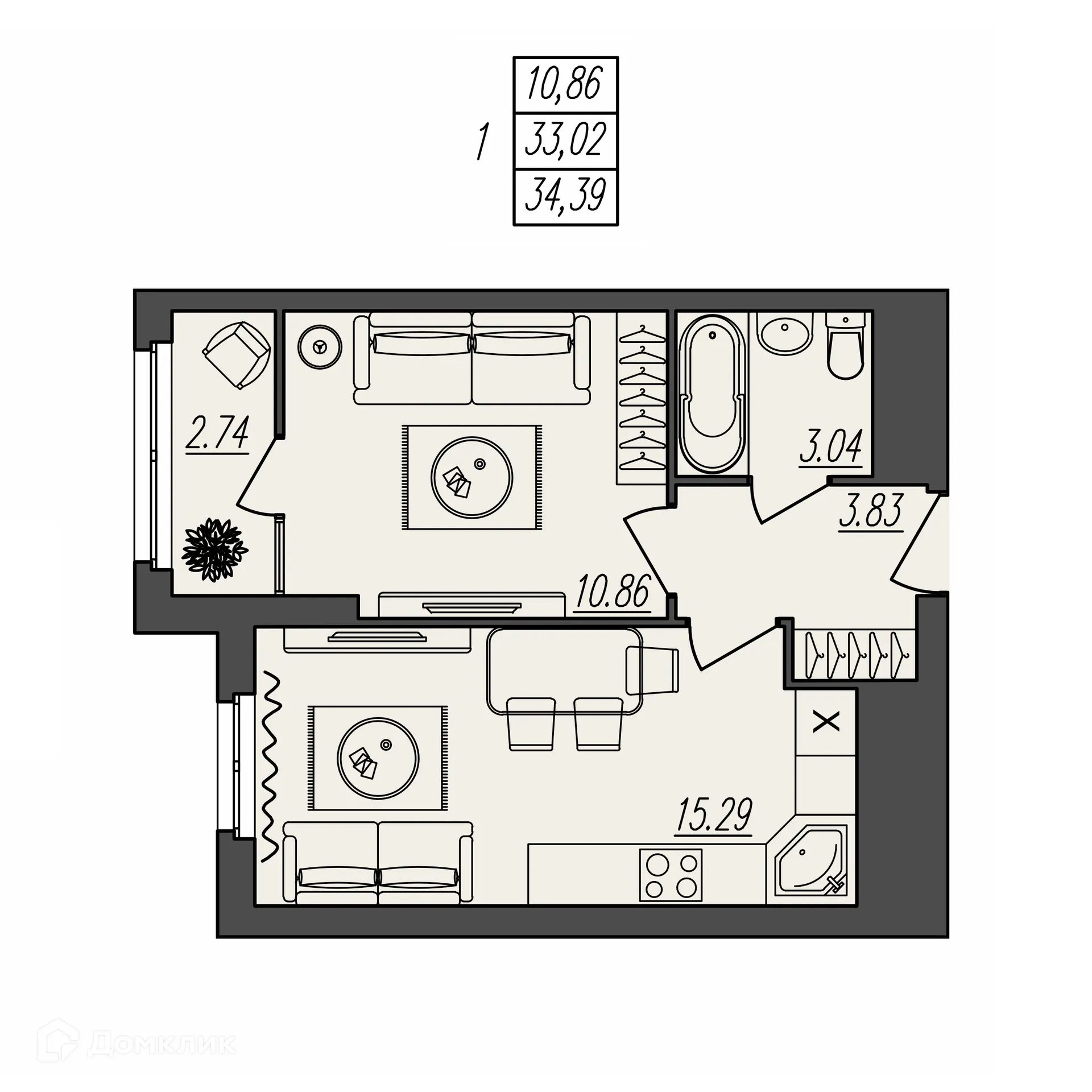 Фото квартиры в ЖК БЕРЕГ ВОЛГИ