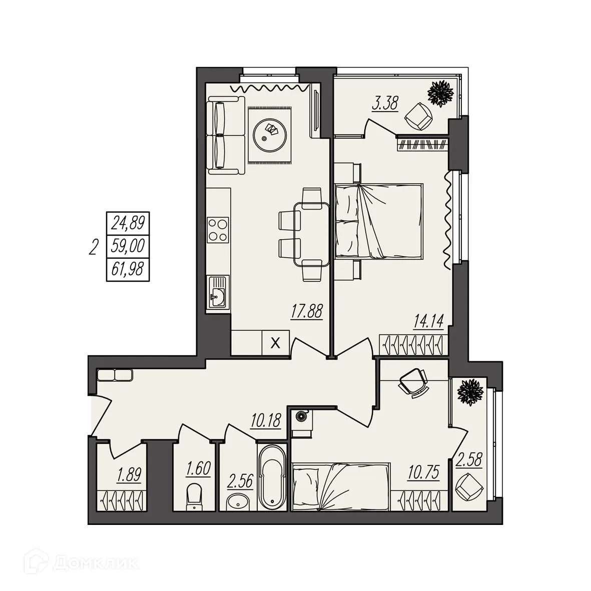 Фото квартиры в ЖК БЕРЕГ ВОЛГИ