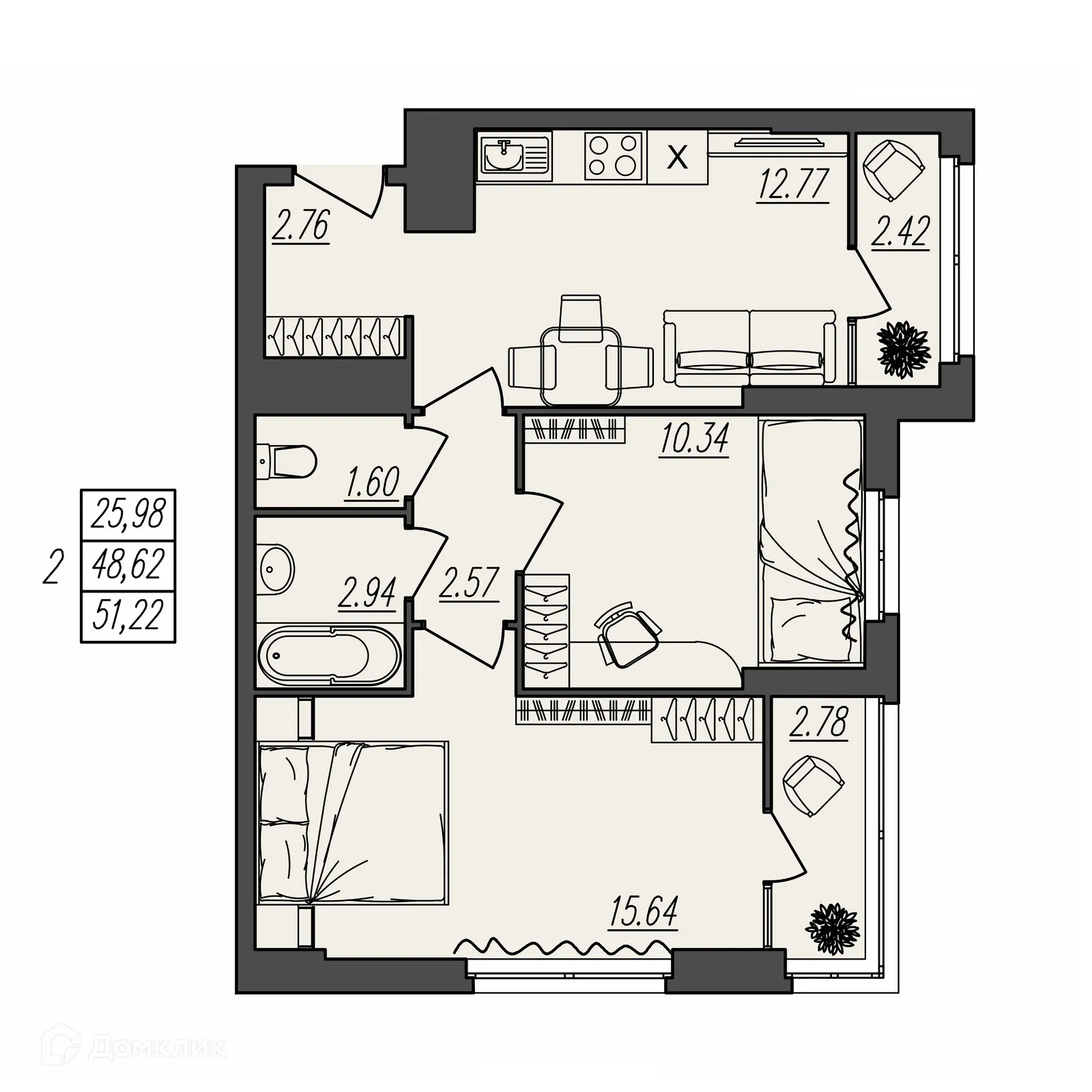 Фото квартиры в ЖК БЕРЕГ ВОЛГИ