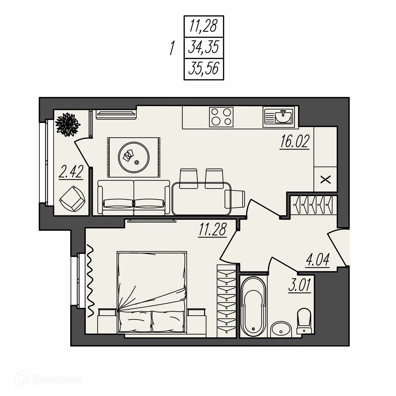 Фото квартиры в ЖК БЕРЕГ ВОЛГИ
