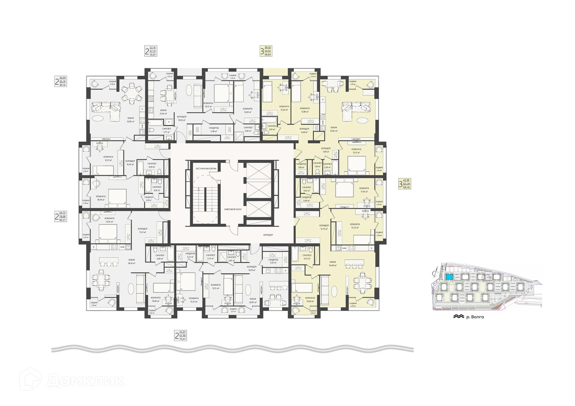 Фото квартиры в ЖК БЕРЕГ ВОЛГИ