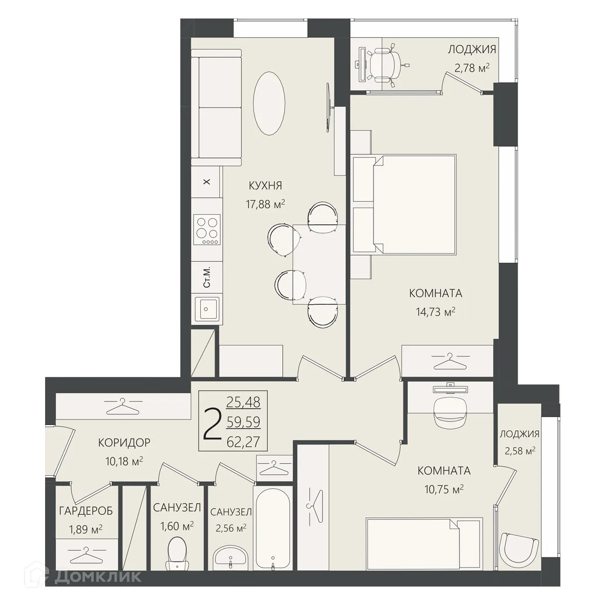 Фото квартиры в ЖК БЕРЕГ ВОЛГИ