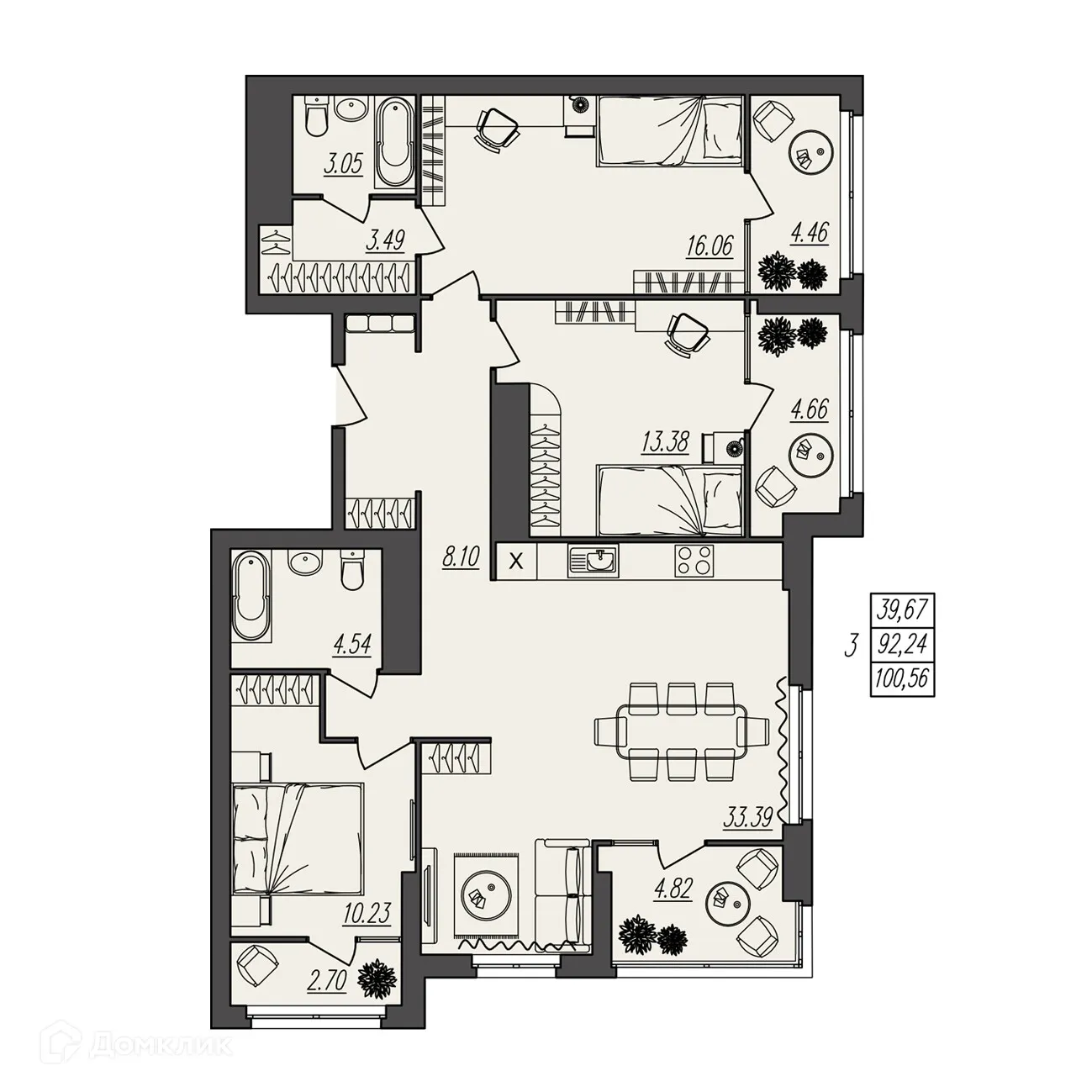 Фото квартиры в ЖК БЕРЕГ ВОЛГИ