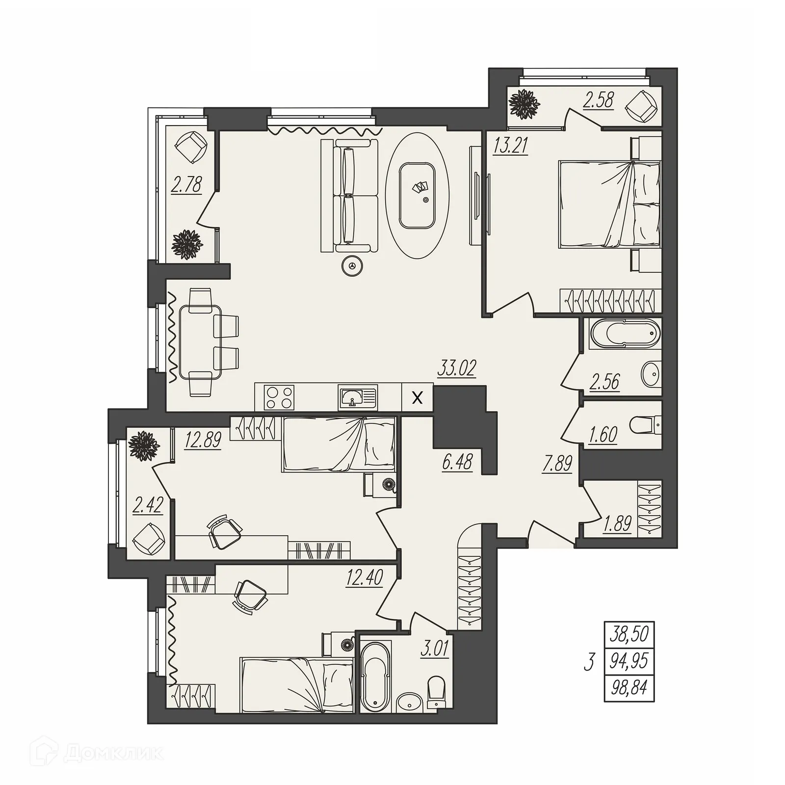 Фото квартиры в ЖК БЕРЕГ ВОЛГИ