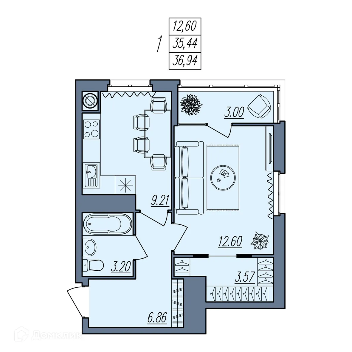 Фото квартиры в ЖК Новый