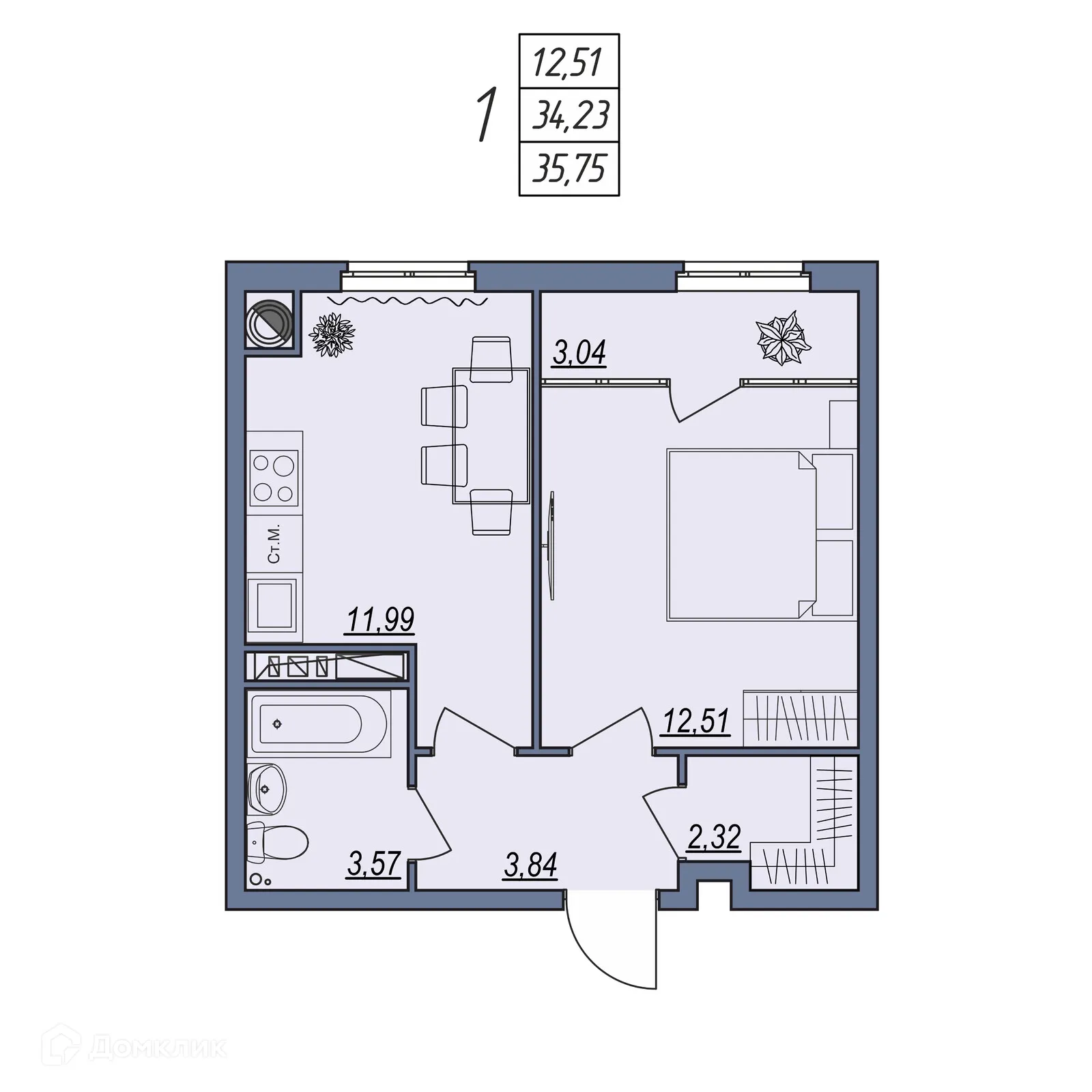 Фото квартиры в ЖК Новый