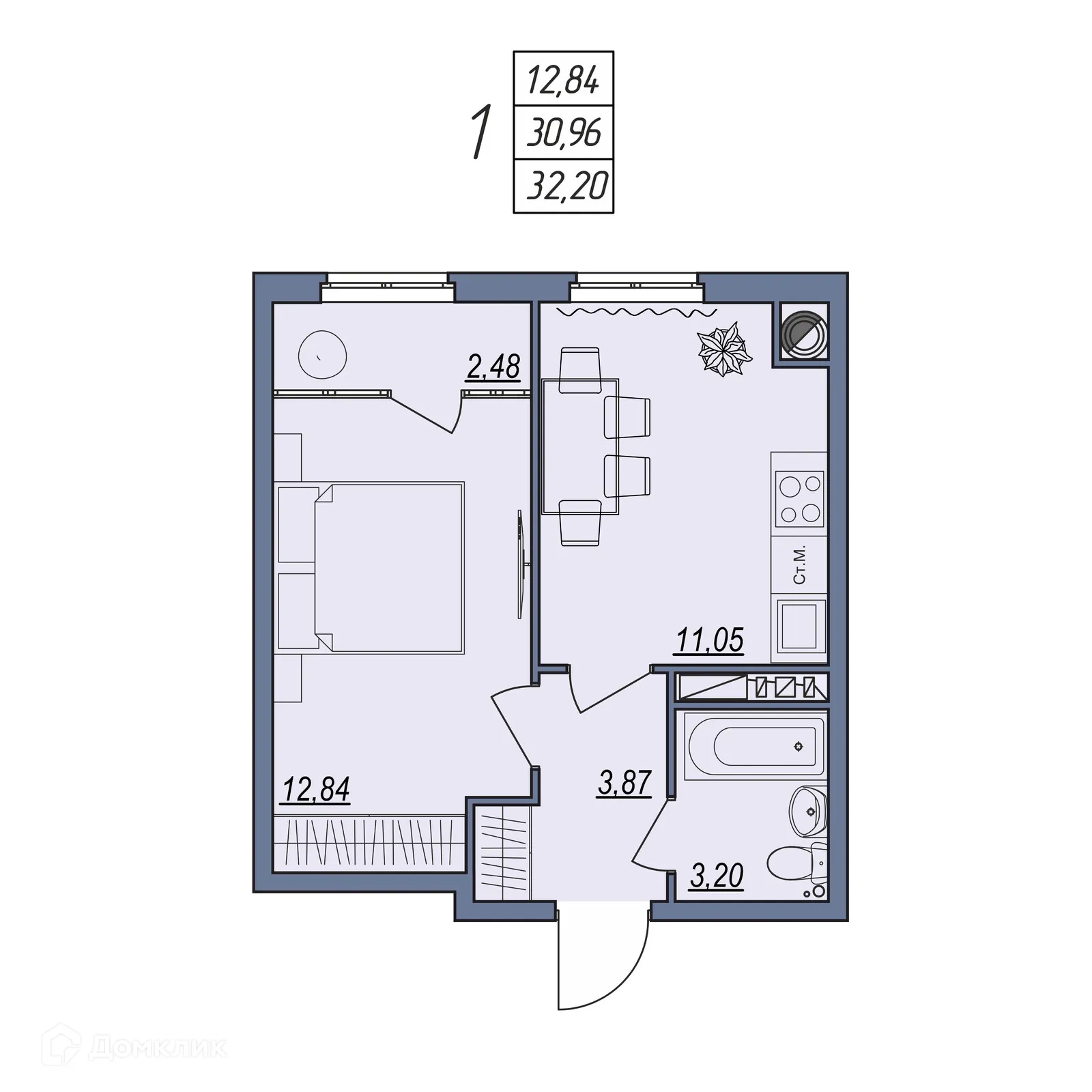 Фото квартиры в ЖК Новый