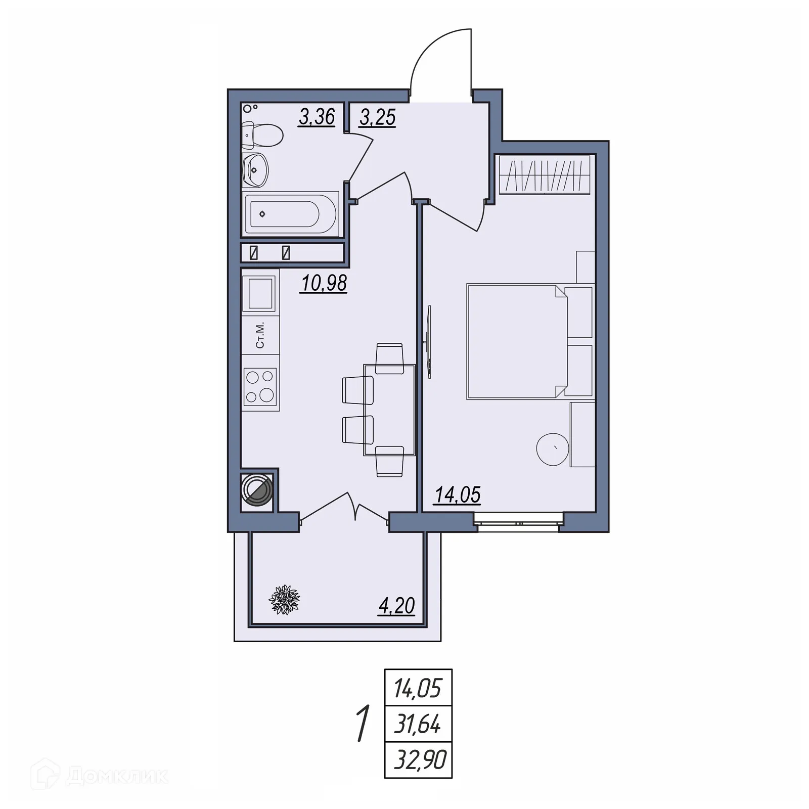 Фото квартиры в ЖК Новый