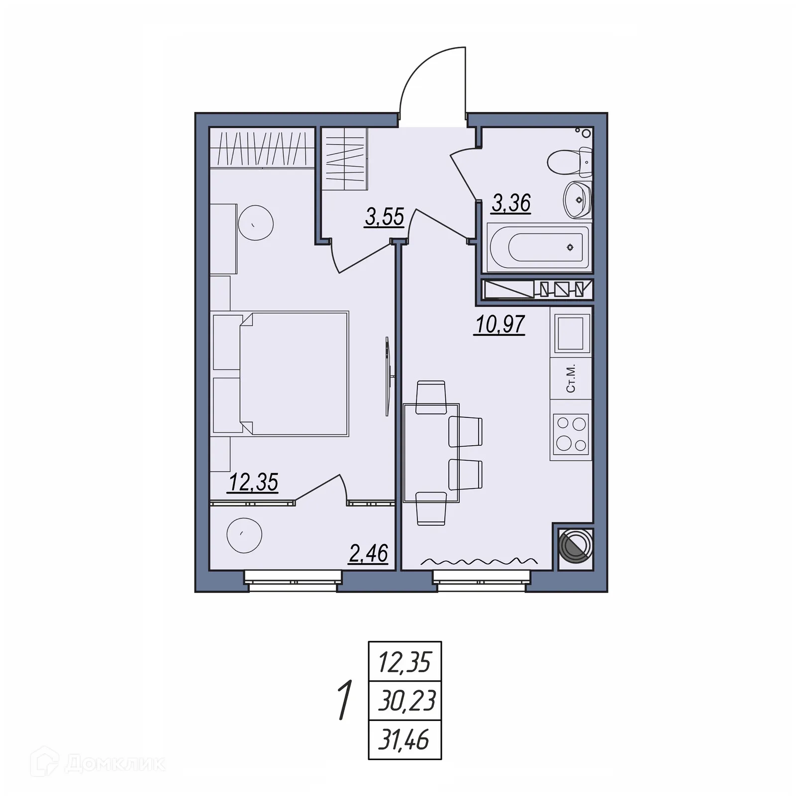 Фото квартиры в ЖК Новый