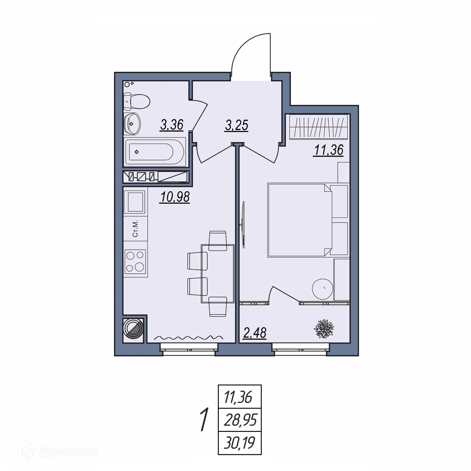 Фото квартиры в ЖК Новый