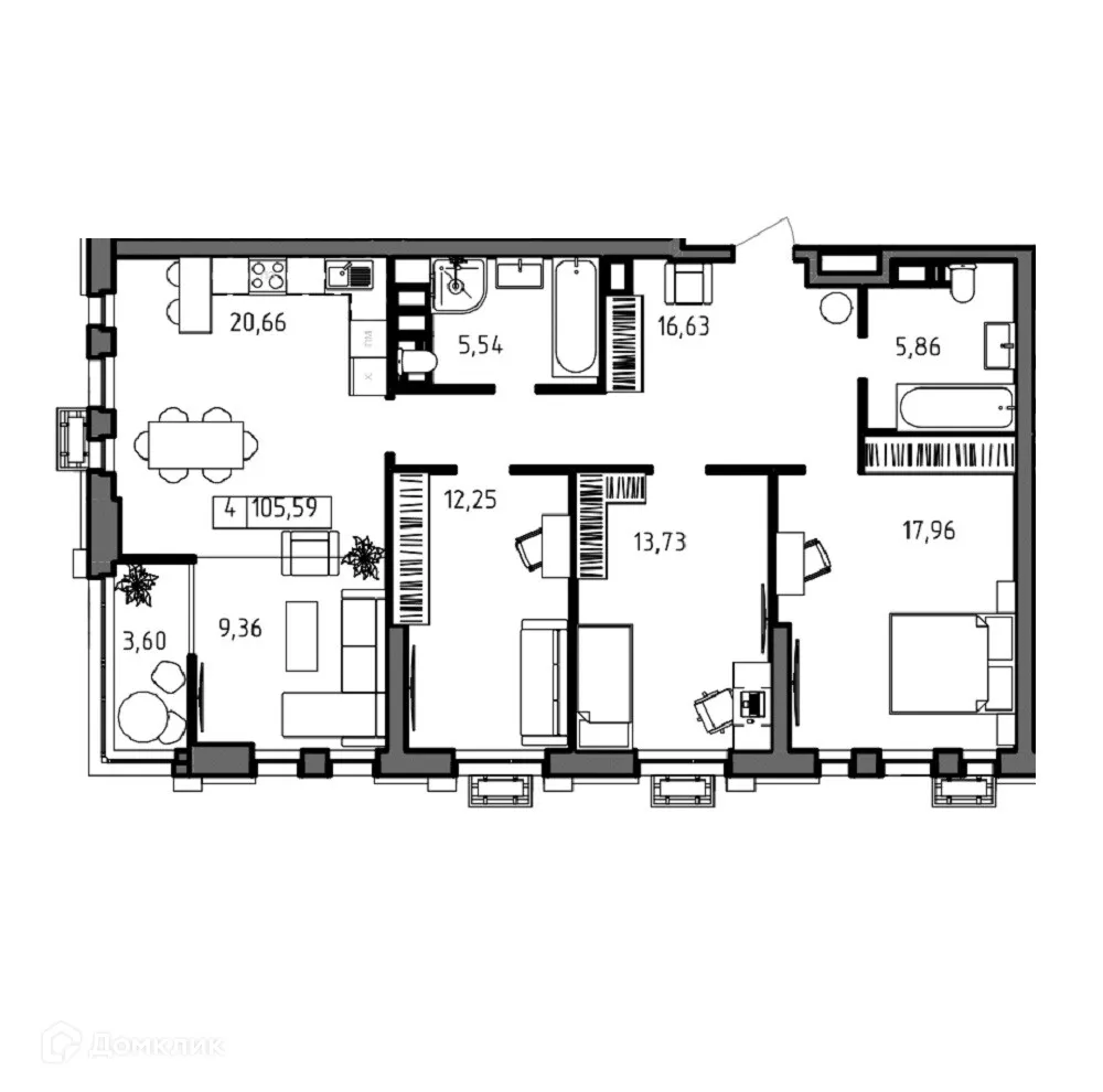 Фото квартиры в ЖК ОМЕГА