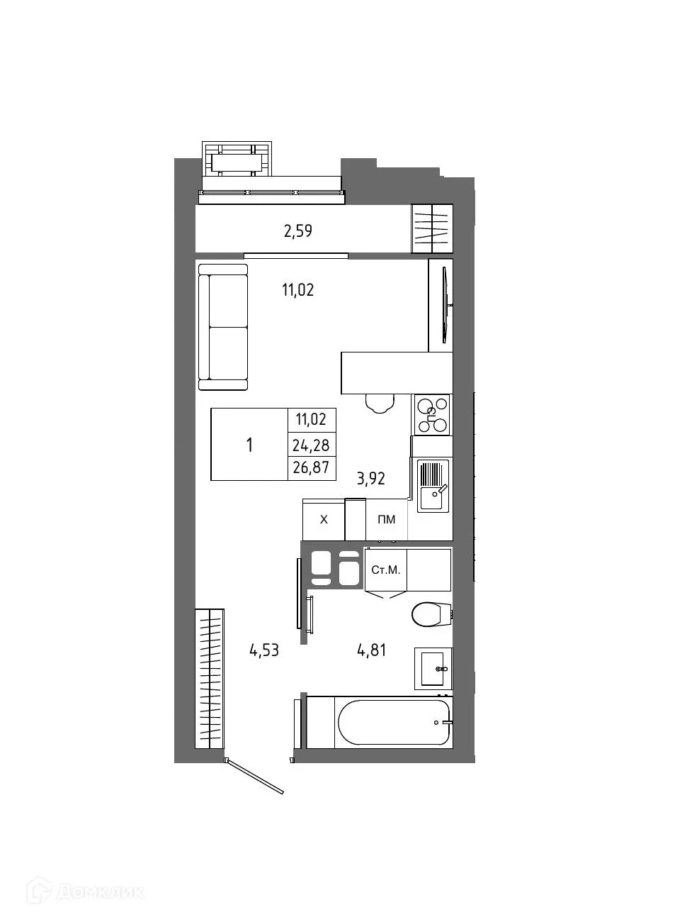 Фото квартиры в ЖК ОМЕГА