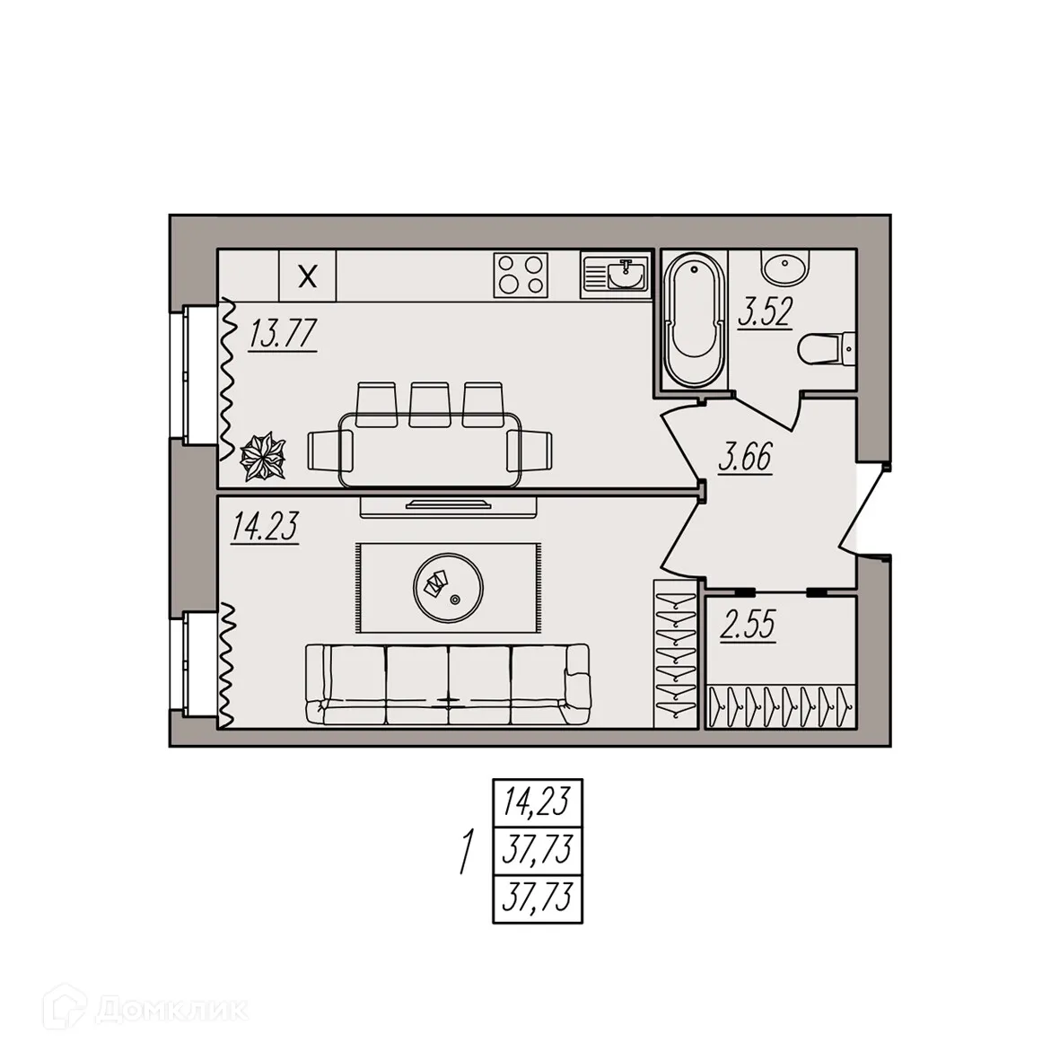 Фото квартиры в ЖК Герои