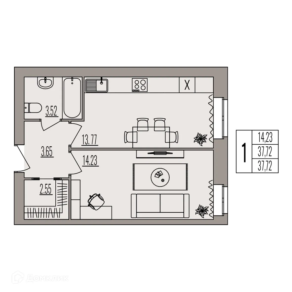 Фото квартиры в ЖК Герои