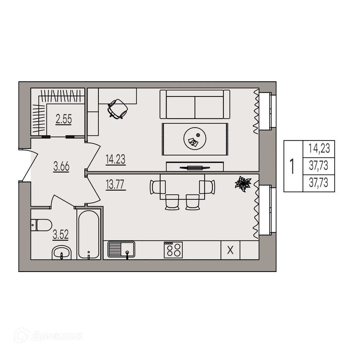 Фото квартиры в ЖК Герои