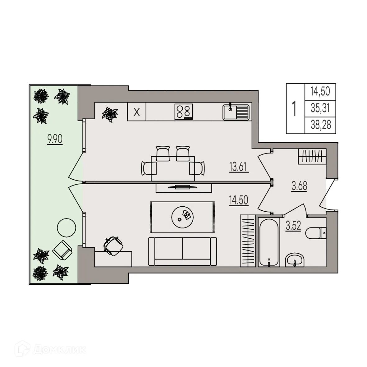Фото квартиры в ЖК Герои
