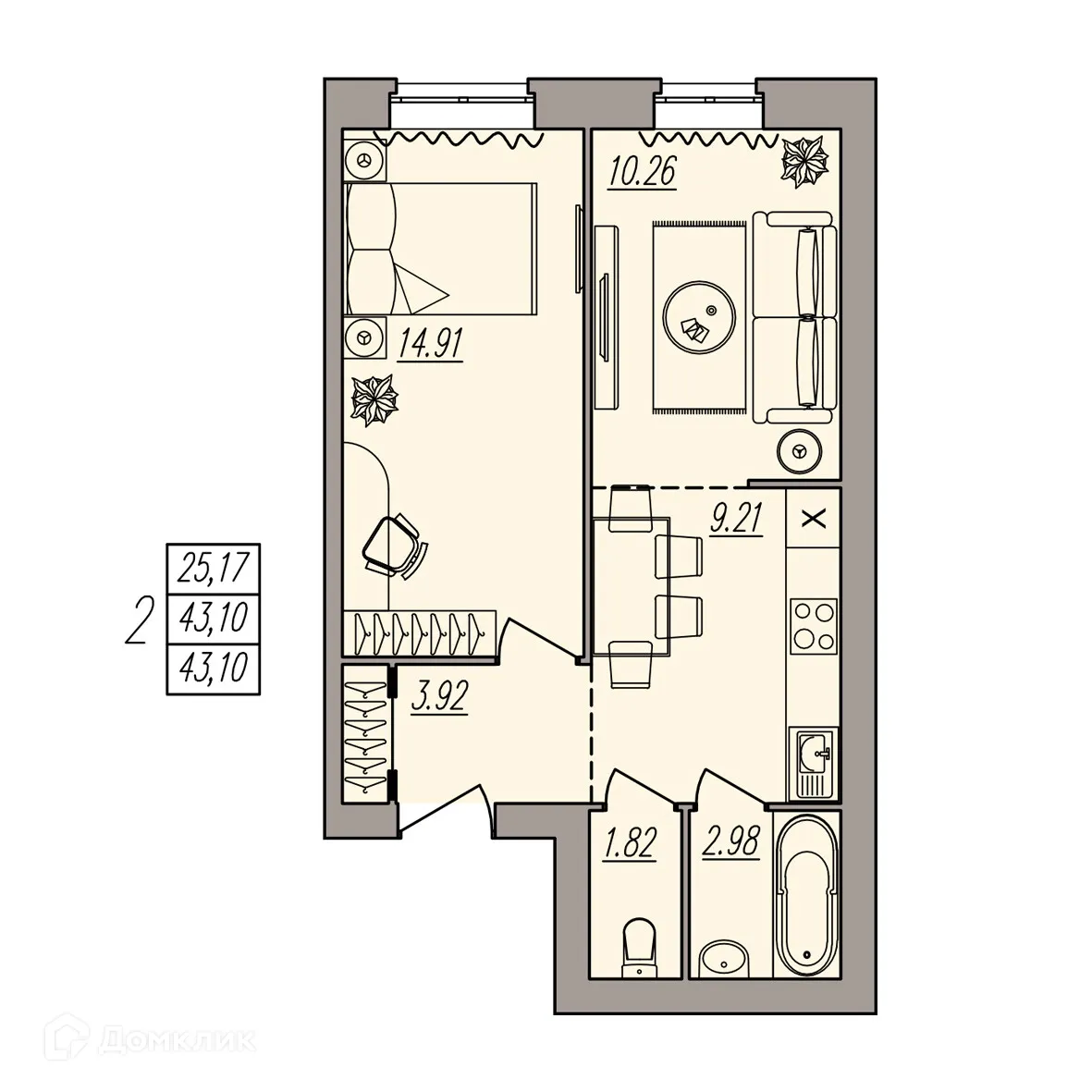 Фото квартиры в ЖК Герои