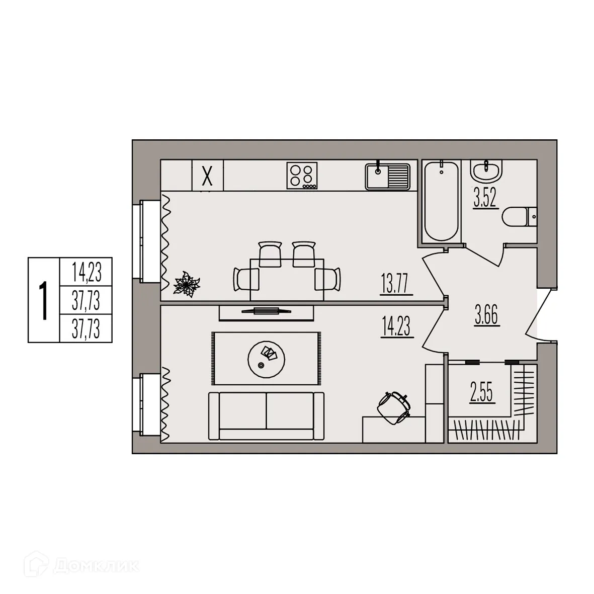 Фото квартиры в ЖК Герои