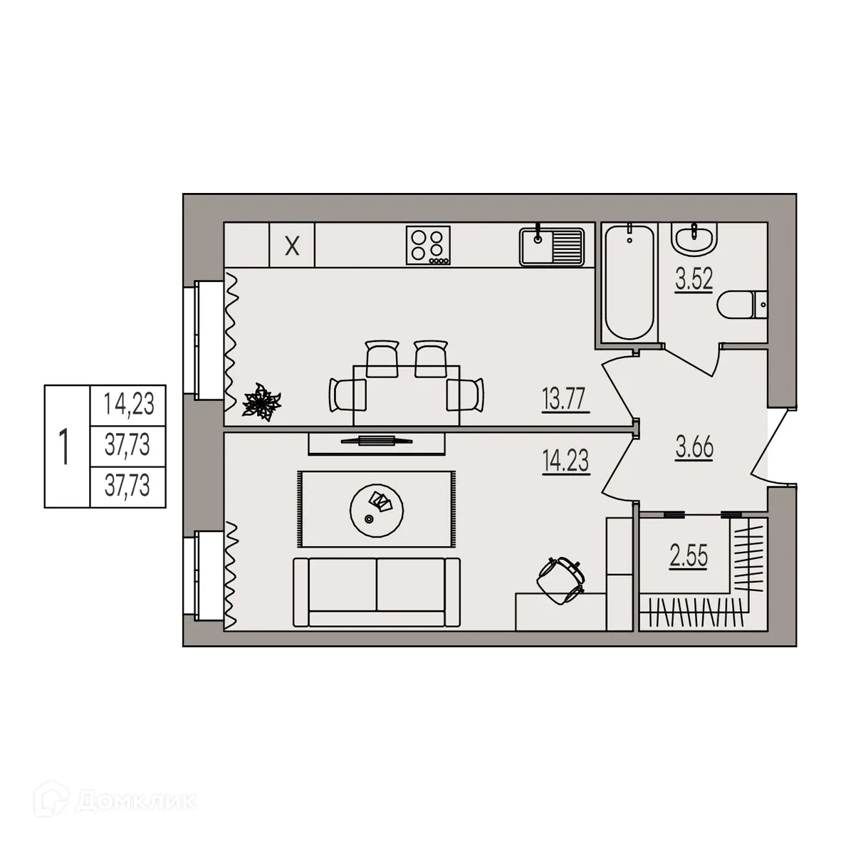 Фото квартиры в ЖК Герои