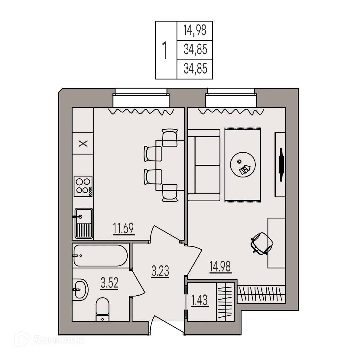 Фото квартиры в ЖК Герои