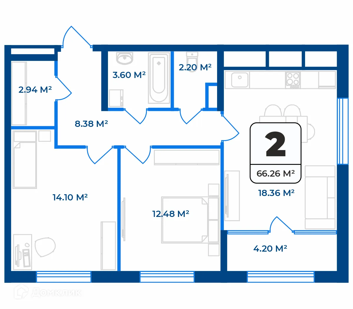 Фото квартиры в ЖК Дом на Разина