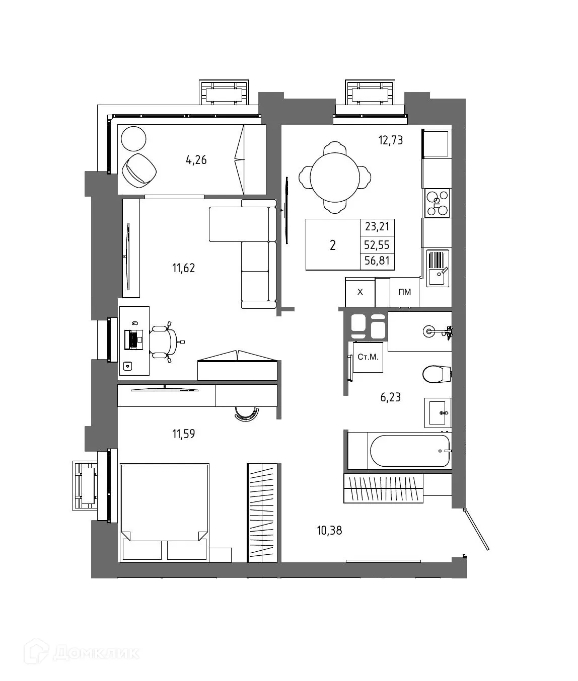 Фото квартиры в ЖК ОМЕГА