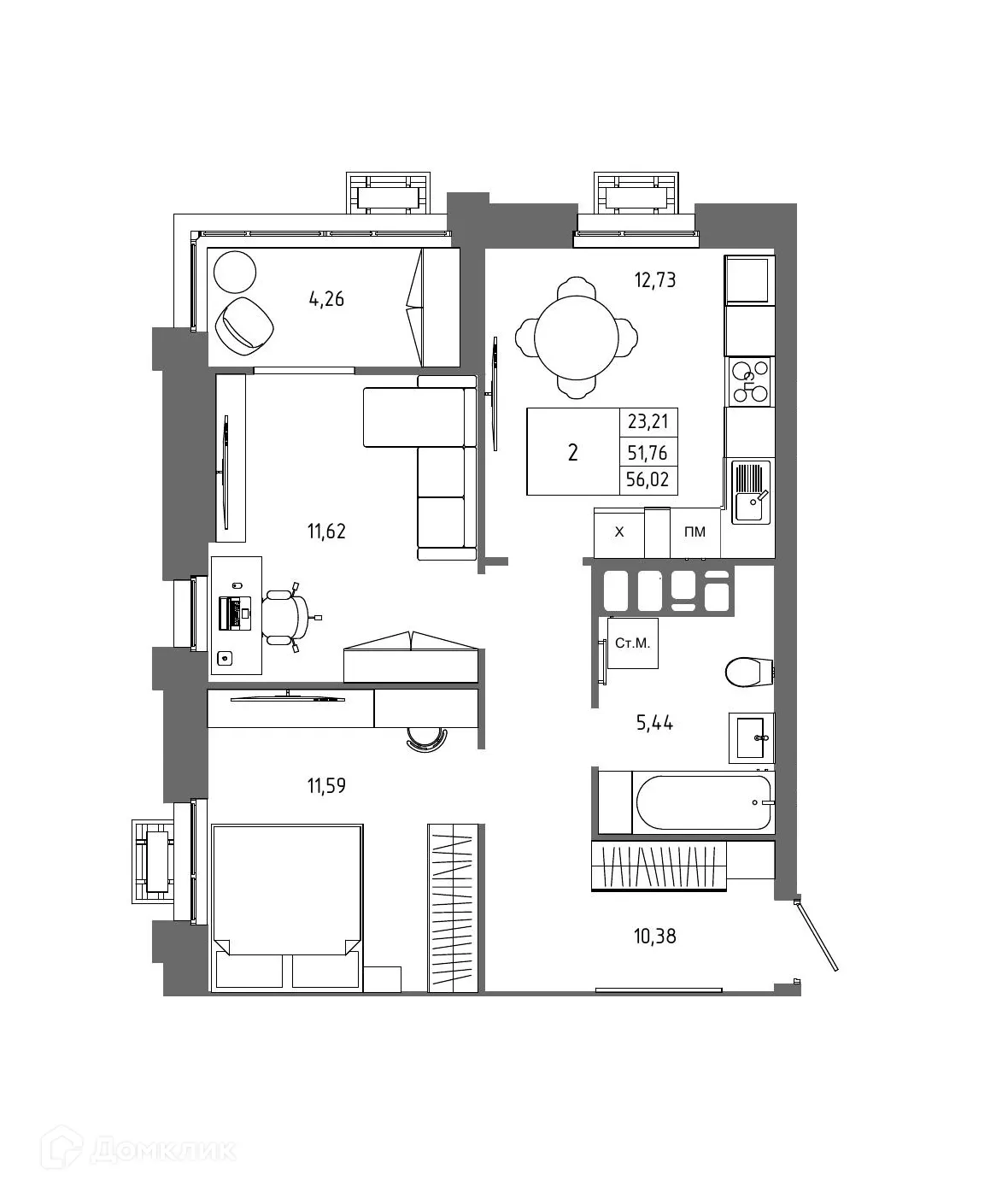 Фото квартиры в ЖК ОМЕГА