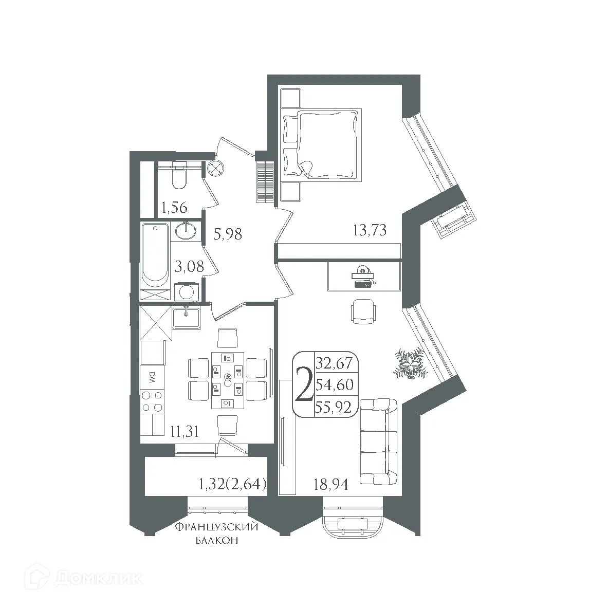 Фото квартиры в ЖК DOLCE VITA