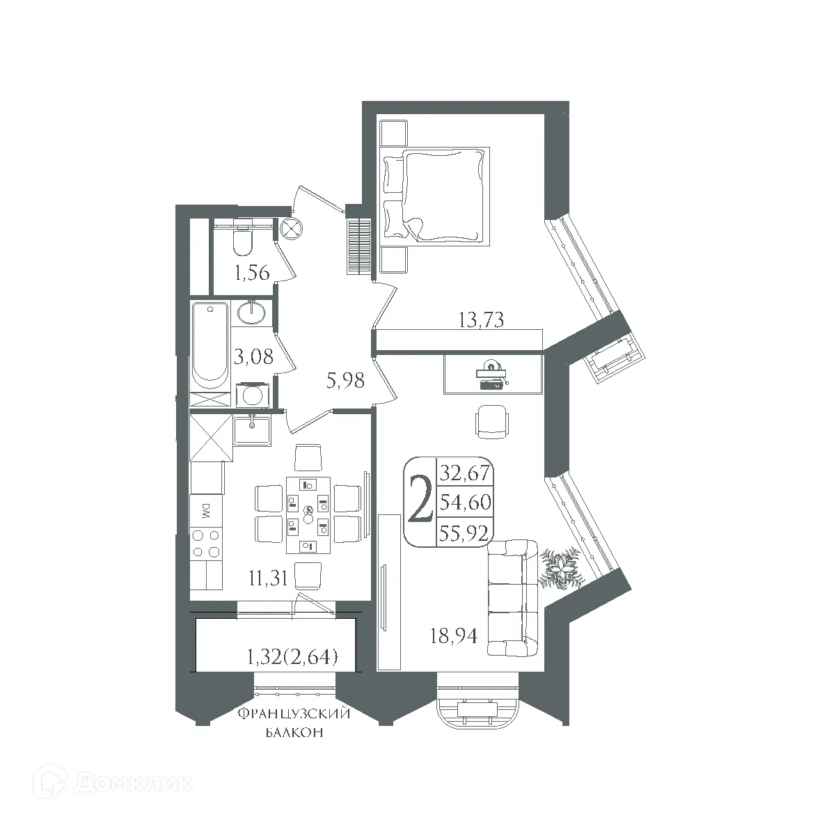 Фото квартиры в ЖК DOLCE VITA