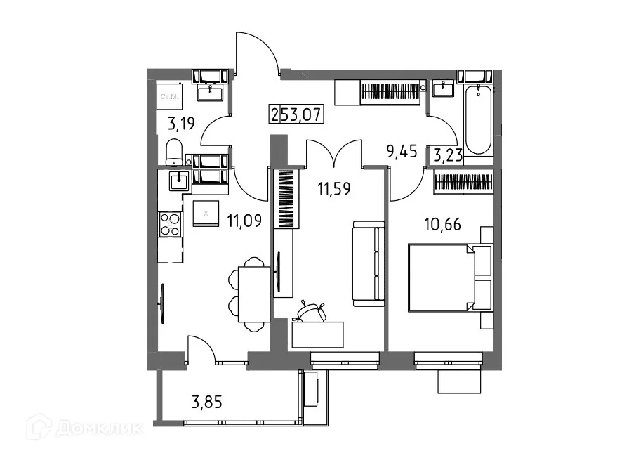 Фото квартиры в ЖК Фаренгейт